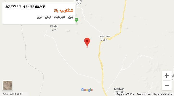 روستای شنگلوییه بالا بر روی نقشه