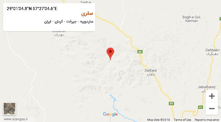 روستای سفری بر روی نقشه