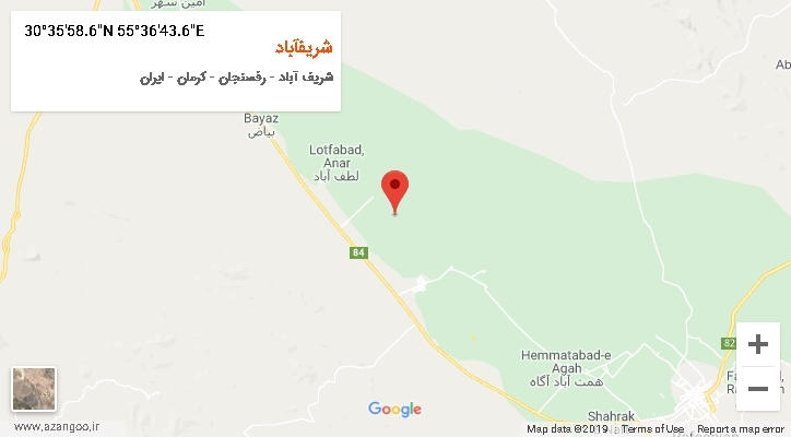 روستای شریفآباد بر روی نقشه
