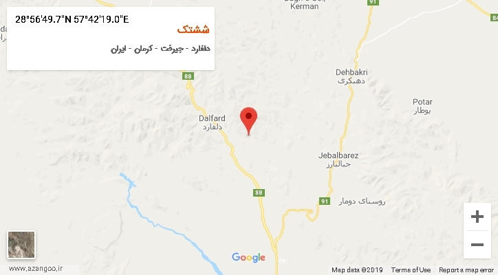 روستای ششتک بر روی نقشه