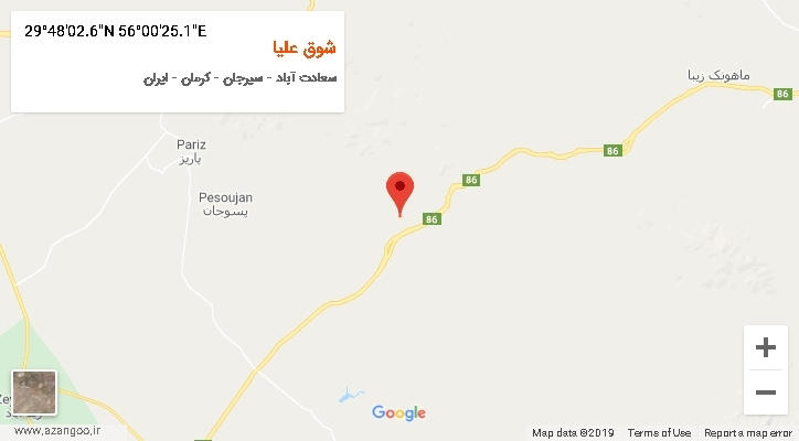 روستای شوق علیا بر روی نقشه