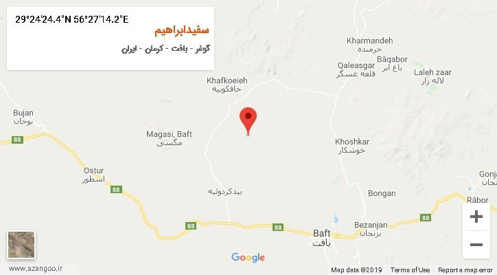 روستای سفیدابراهیم بر روی نقشه
