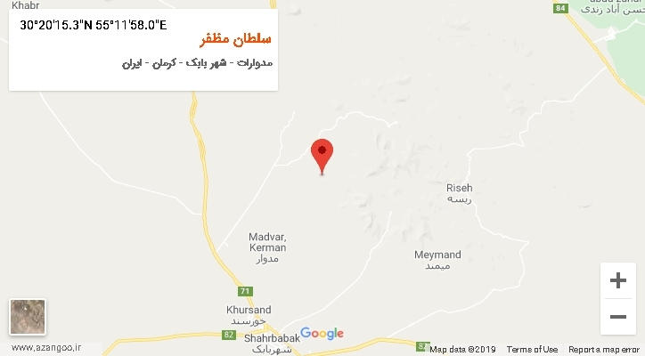 روستای سلطان مظفر بر روی نقشه