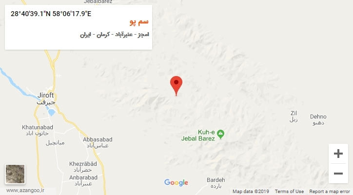 روستای سم پو بر روی نقشه
