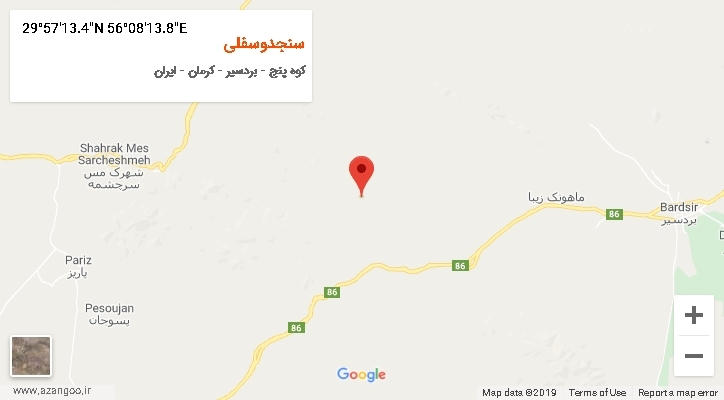 روستای سنجدوسفلی بر روی نقشه