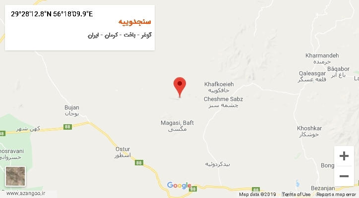 روستای سنجدوییه بر روی نقشه