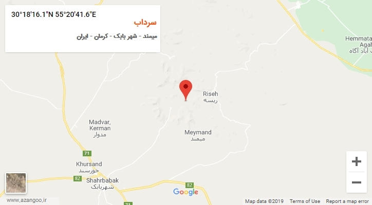 روستای سرداب بر روی نقشه