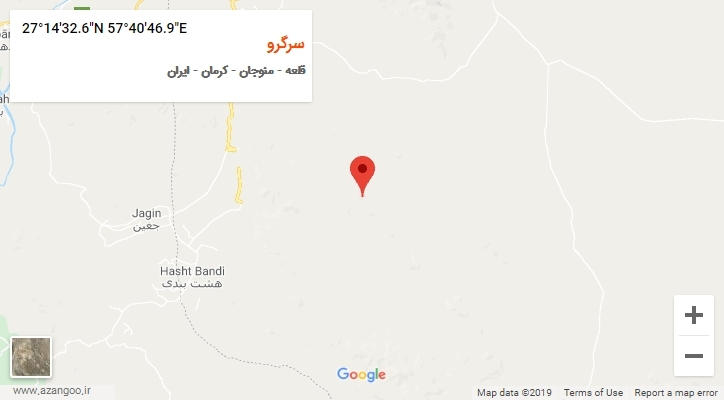 روستای سرگرو بر روی نقشه