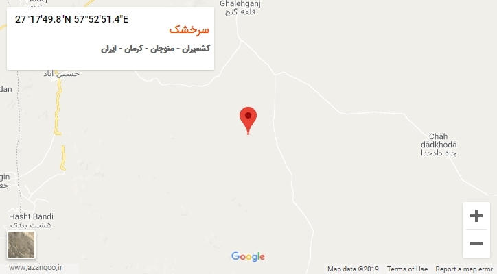 روستای سرخشک بر روی نقشه