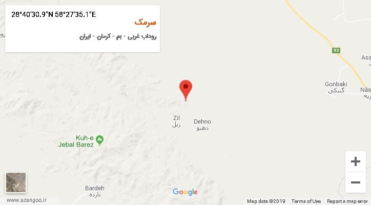 روستای سرمک بر روی نقشه