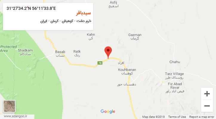 روستای سیدباقر بر روی نقشه