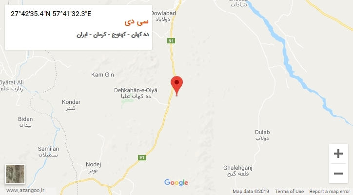 روستای سی دی بر روی نقشه