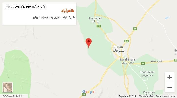 روستای طاهرآباد بر روی نقشه