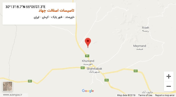 روستای تاسیسات اسفالت جهاد بر روی نقشه