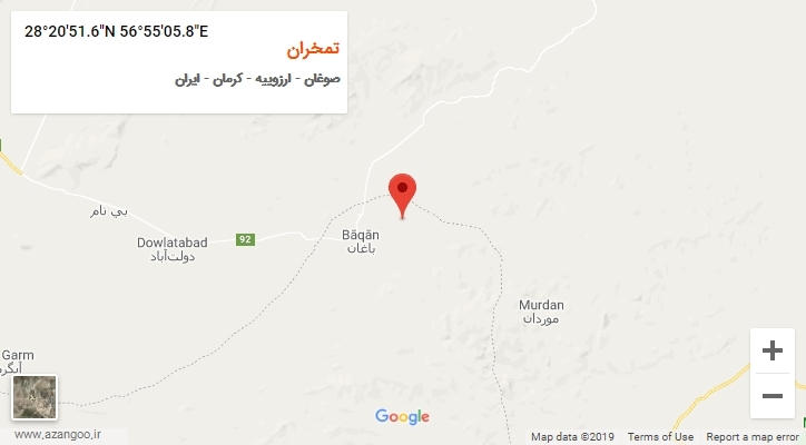 روستای تمخران بر روی نقشه