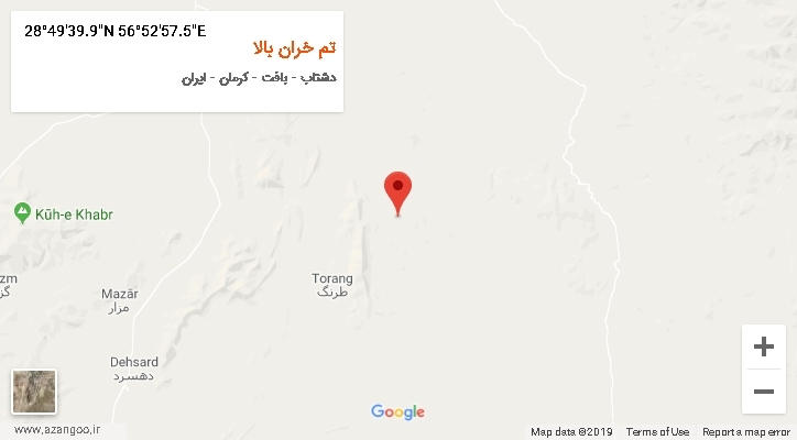 روستای تم خران بالا بر روی نقشه