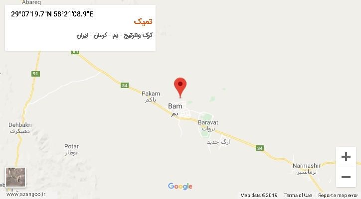 روستای تمیک بر روی نقشه