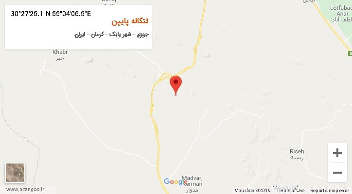 روستای تنگاله پایین بر روی نقشه
