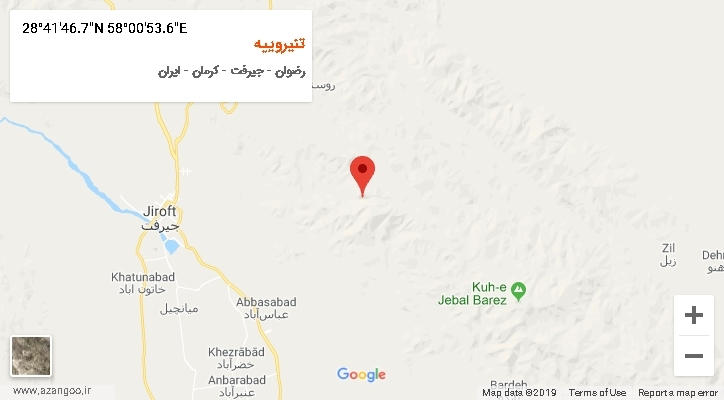 روستای تنیروییه بر روی نقشه