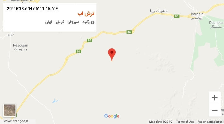 روستای ترش اب بر روی نقشه