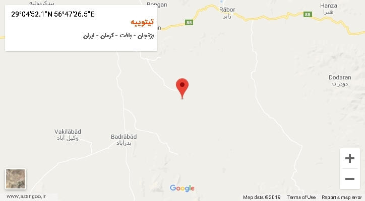 روستای تیتوییه بر روی نقشه