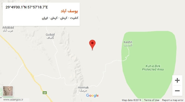 روستای یوسف آباد بر روی نقشه