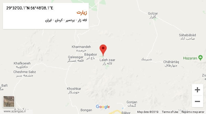 روستای زیارت بر روی نقشه