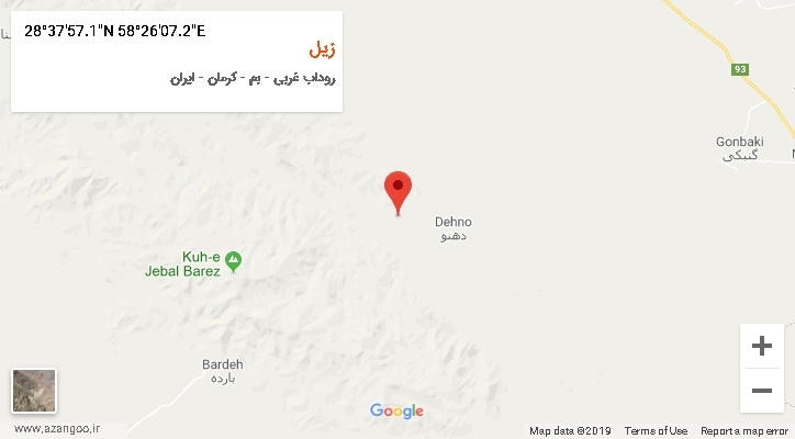 روستای زیل بر روی نقشه