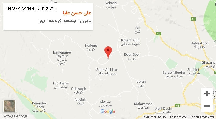 روستای علی حسن علیا بر روی نقشه