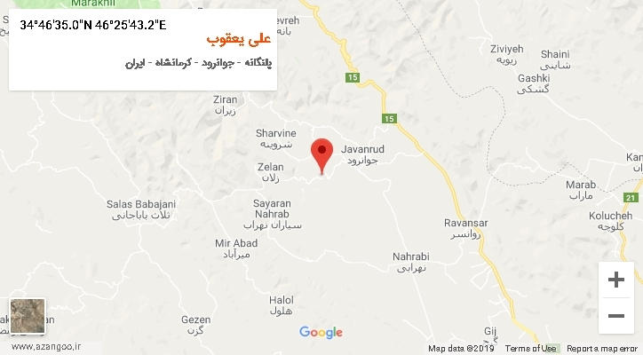 روستای علی یعقوب بر روی نقشه
