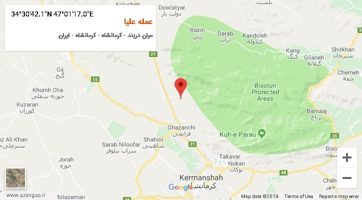 روستای عمله علیا بر روی نقشه