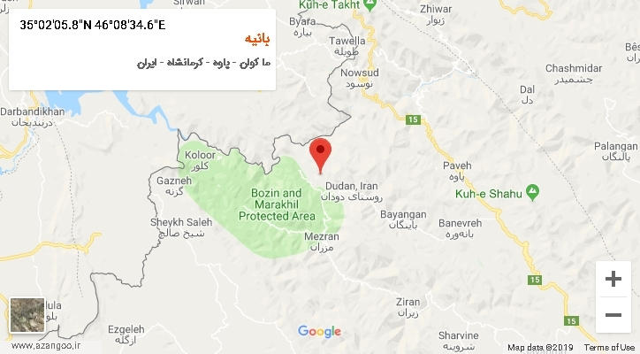 روستای بانیه بر روی نقشه