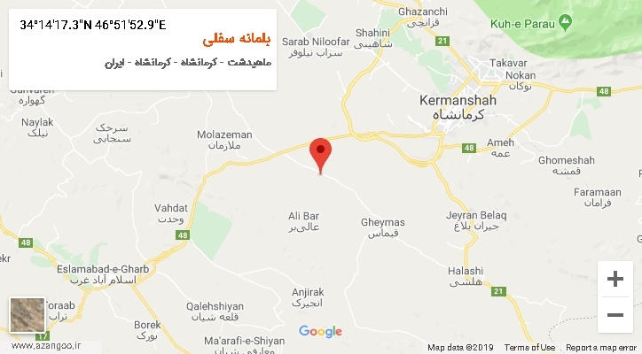 روستای بلمانه سفلی بر روی نقشه