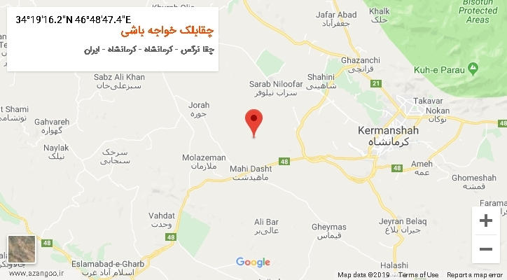 روستای چقابلک خواجه باشی بر روی نقشه