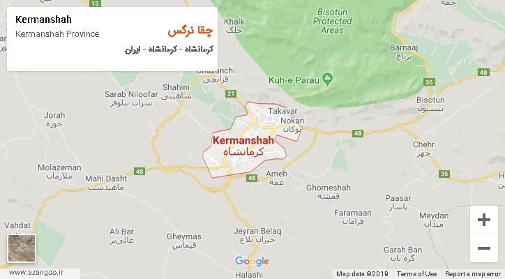 دهستان چقا نرگس بر روی نقشه