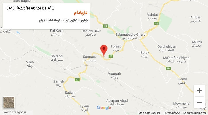 روستای داربادام بر روی نقشه