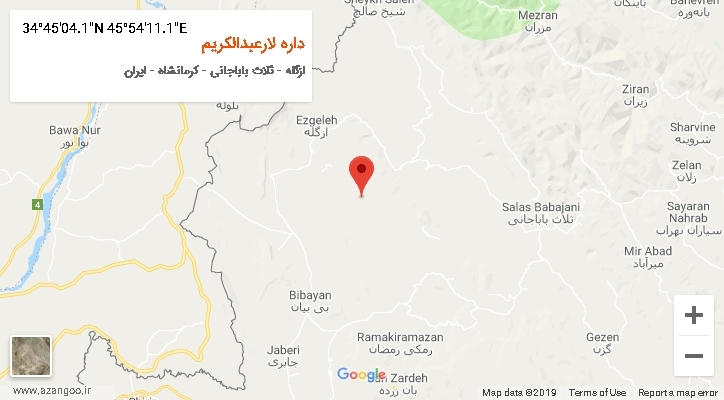 روستای داره لارعبدالکریم بر روی نقشه
