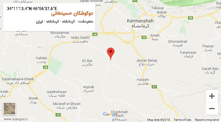 روستای دوکوشکان حسینخانی بر روی نقشه