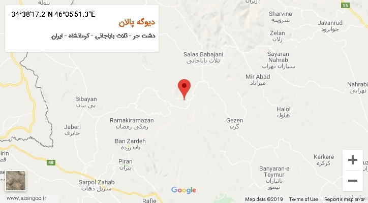 روستای دیوگه پالان بر روی نقشه