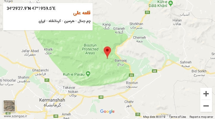 روستای قلعه علی بر روی نقشه