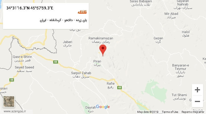 روستای قلقله بر روی نقشه