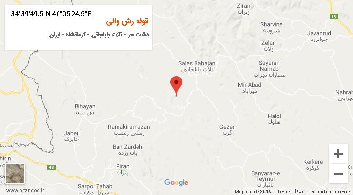 روستای قوله رش والی بر روی نقشه