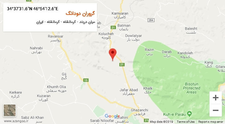 روستای گروران دودانگ بر روی نقشه