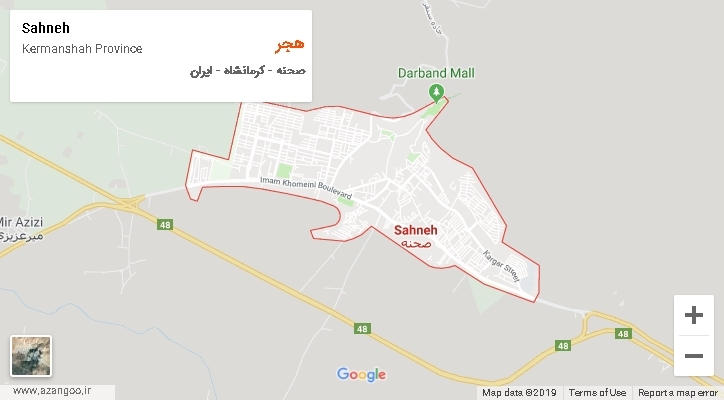 دهستان هجر بر روی نقشه
