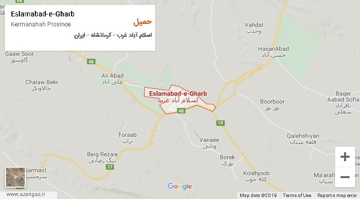 دهستان حمیل بر روی نقشه