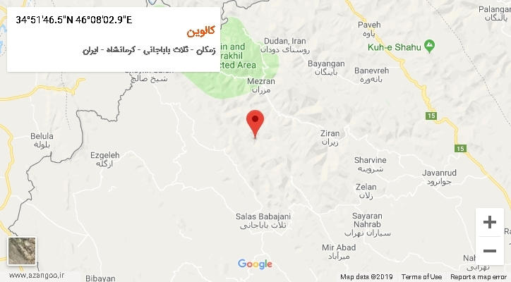 روستای کالوین بر روی نقشه