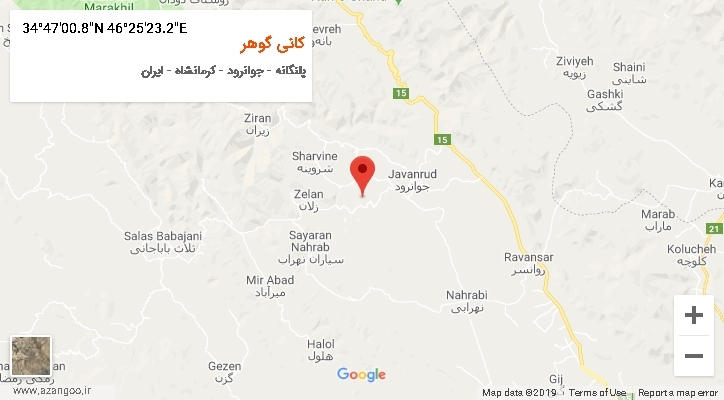 روستای کانی گوهر بر روی نقشه