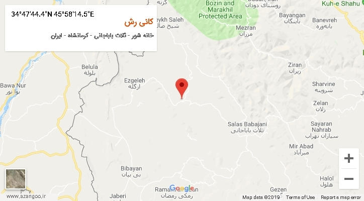 روستای کانی رش بر روی نقشه