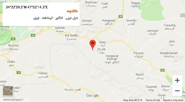 روستای خالنجه بر روی نقشه