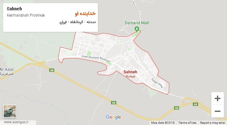 دهستان خدابنده لو بر روی نقشه
